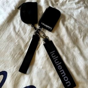 Dual pouch wristlet and never lost key chain